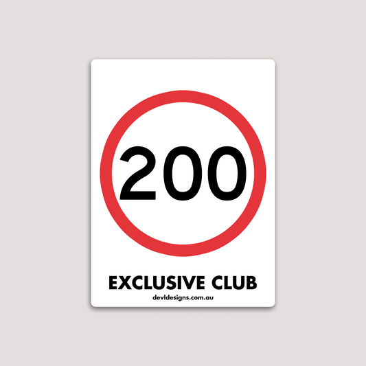 200 CLUB STICKER