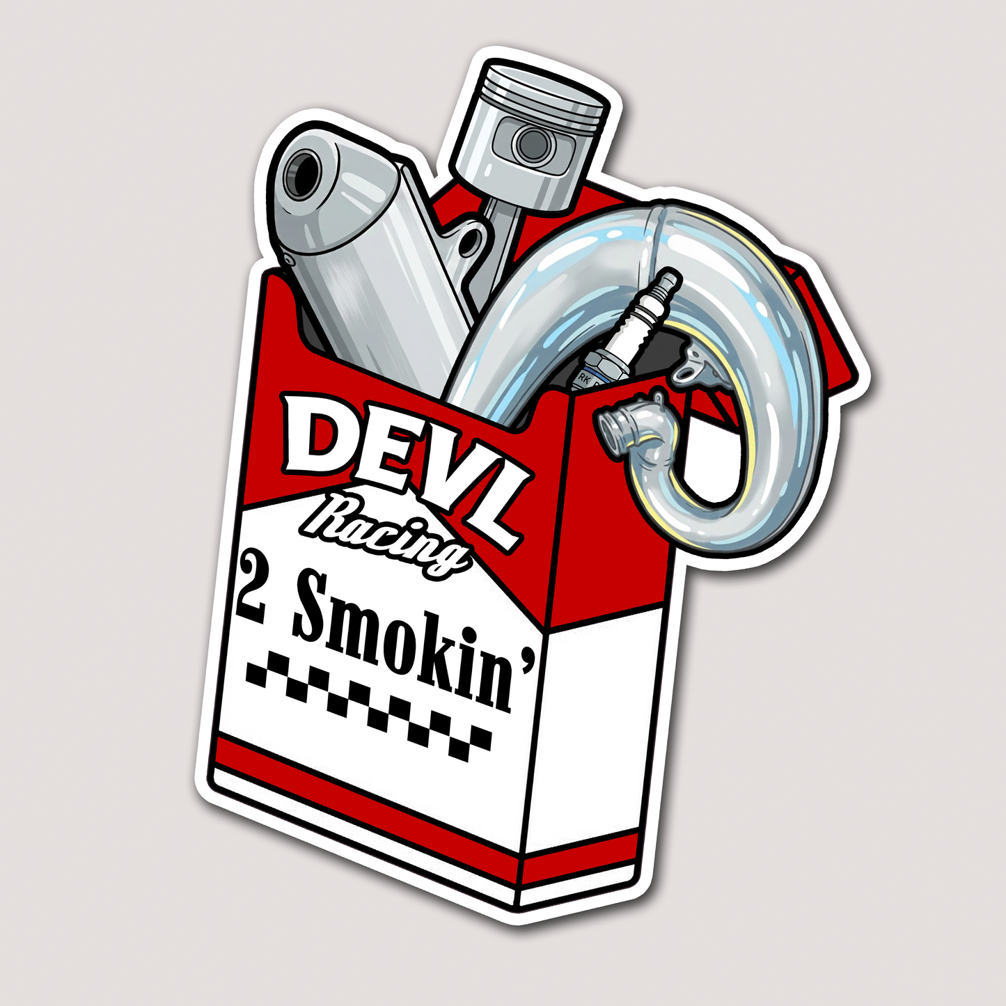 2 SMOKIN' MOTOCROSS STICKER