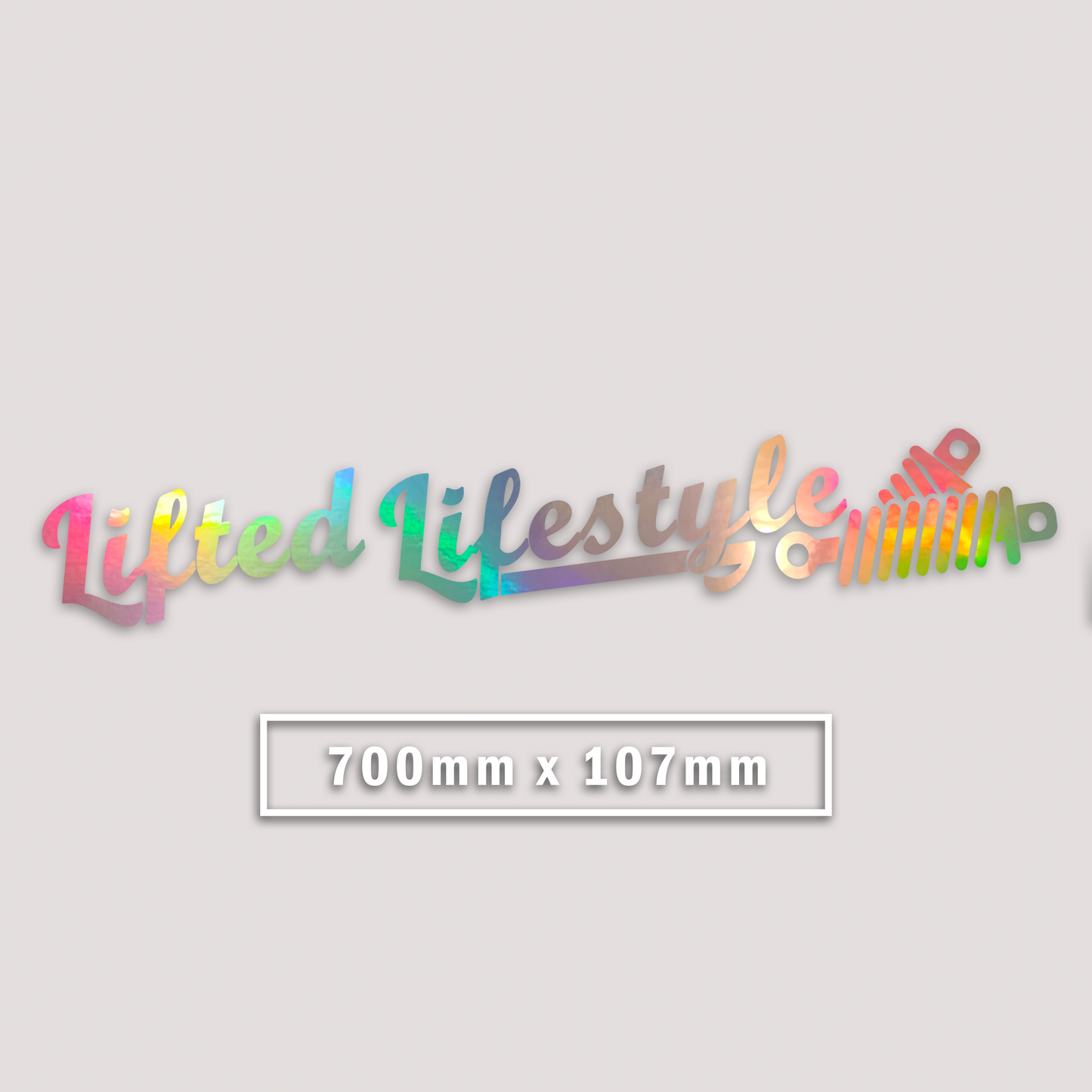 HOLOGRAPHIC LIFTED LIFESTYLE WINDOW BANNER STICKER
