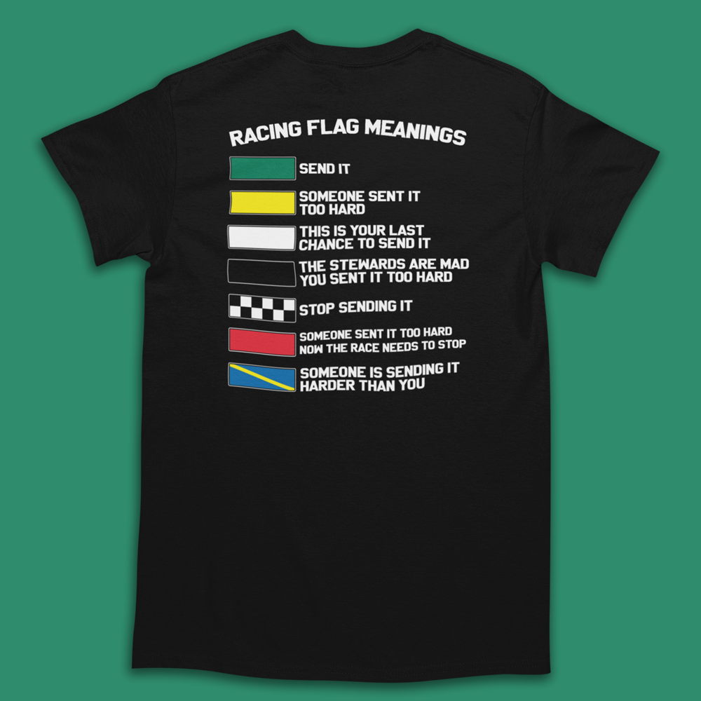 RACING FLAG DEFINITIONS T-SHIRT BLACK