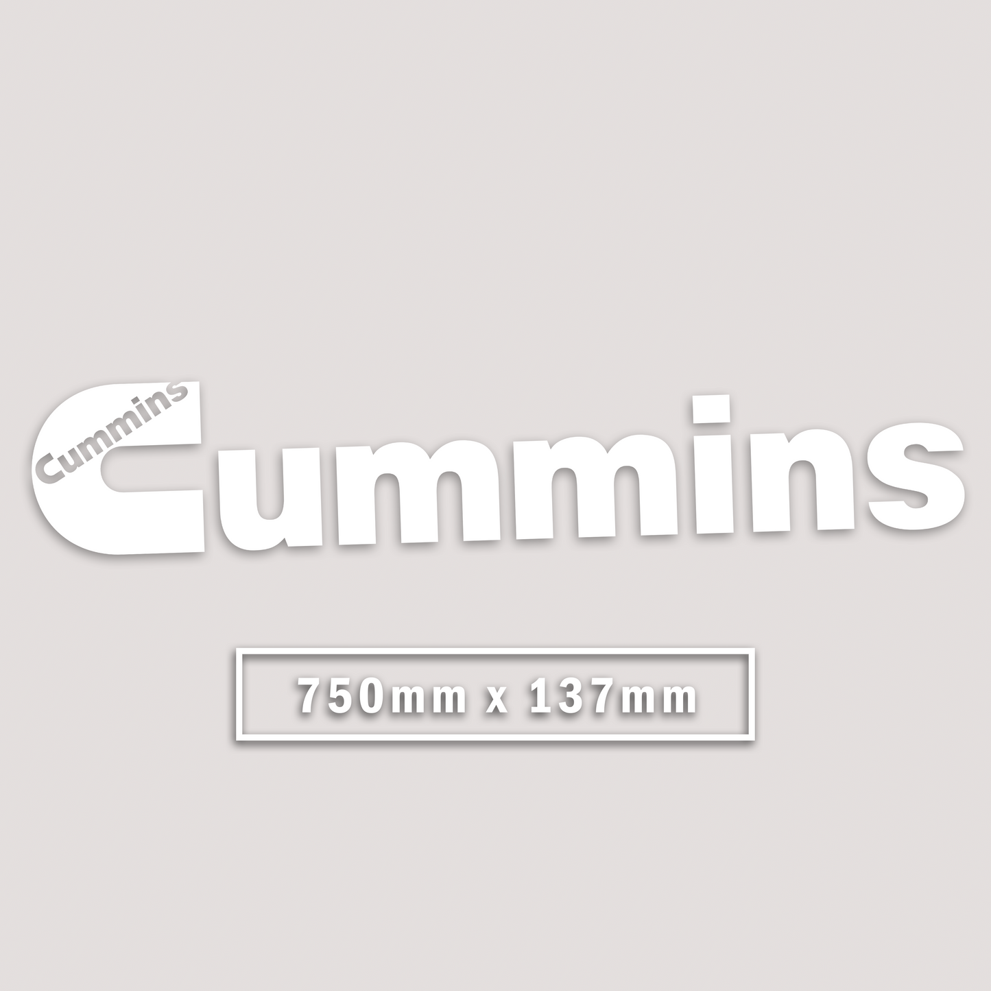 CUMMINS WINDOW BANNER STICKER