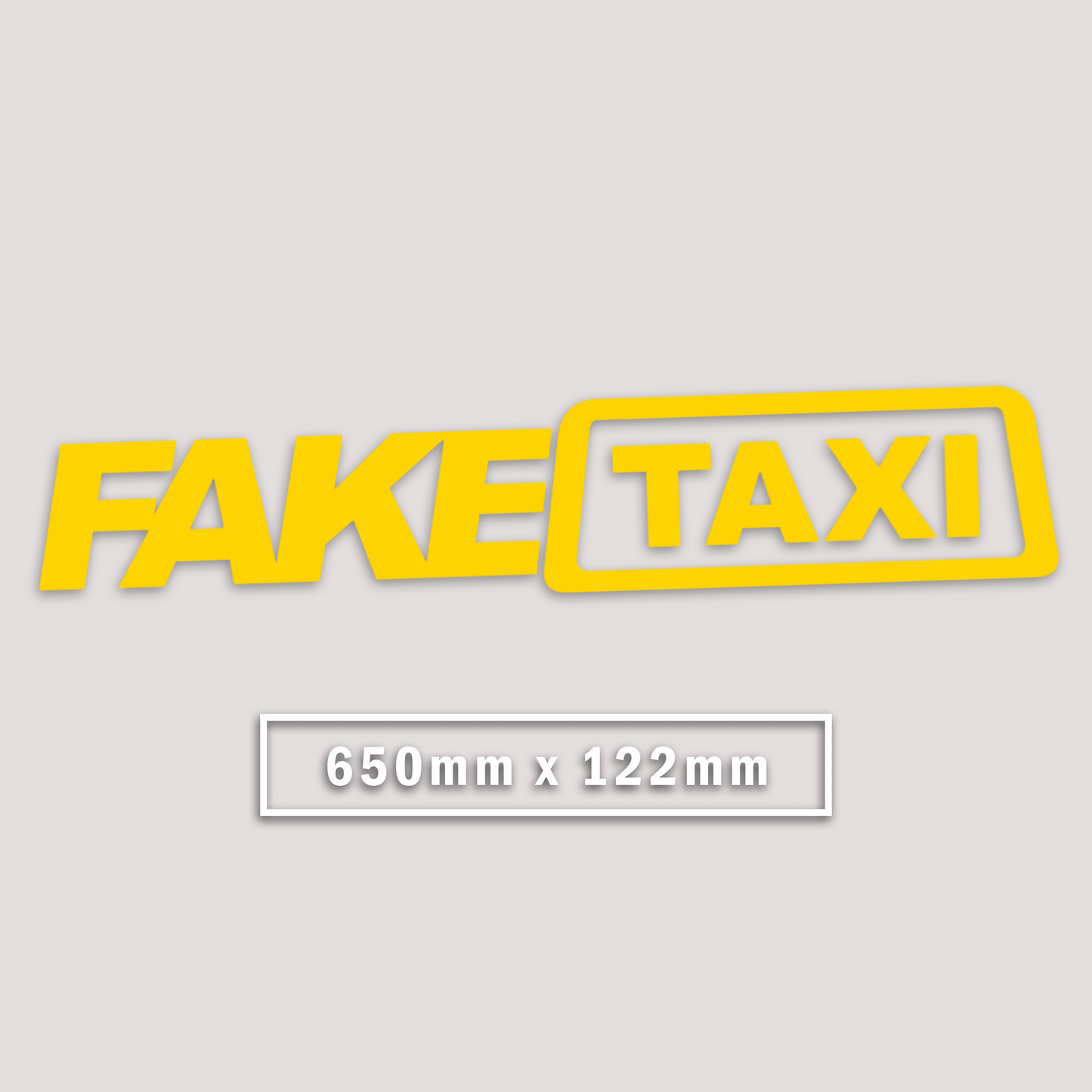 FAKE TAXI WINDOW BANNER STICKER