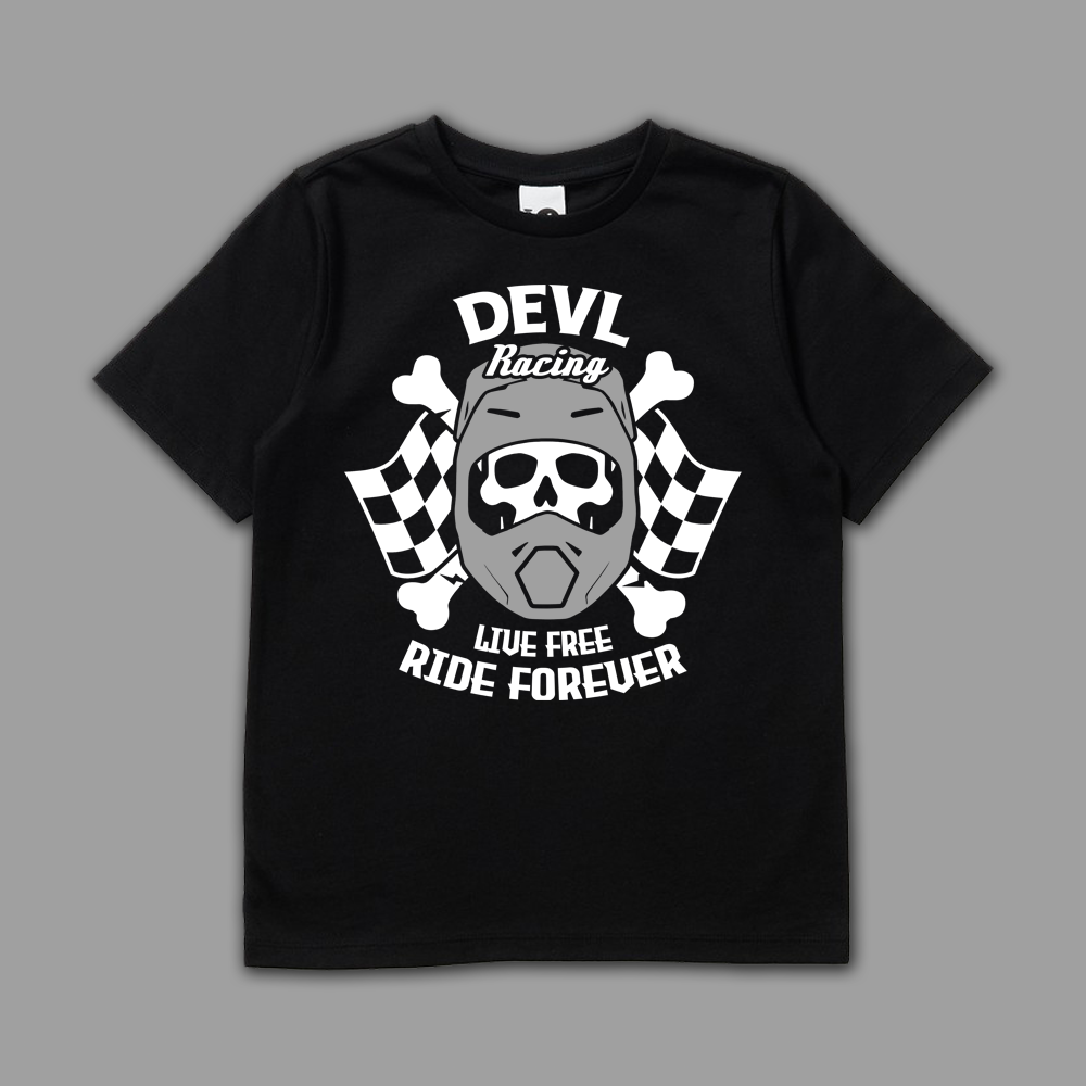 DEVL RACING RIDE FOREVER KIDS T-SHIRT