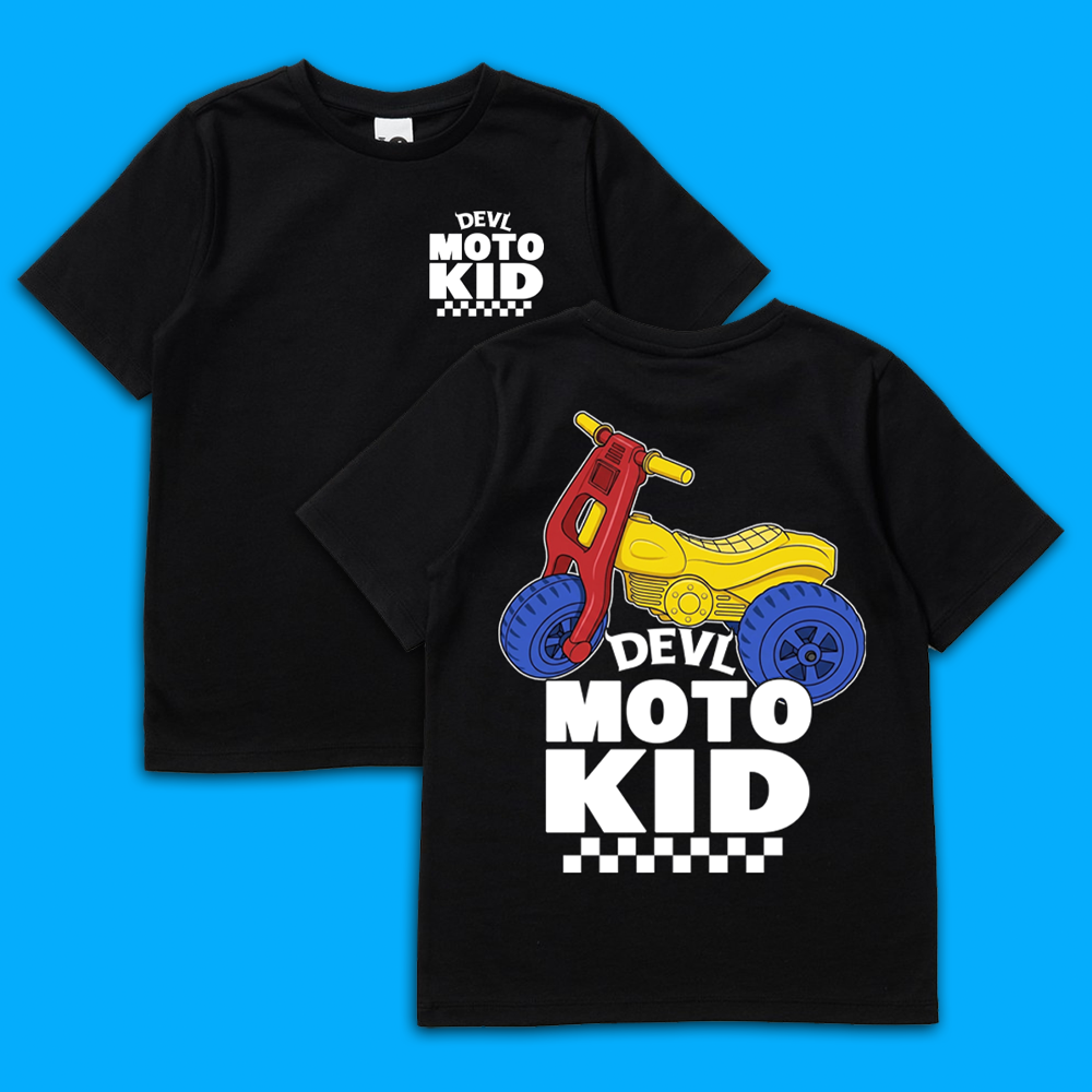 DEVL MOTO KID YELLOW KIDS T-SHIRT