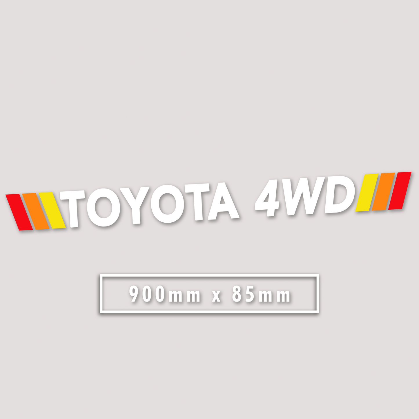TOYOTA RETRO 4WD 4X4 WINDOW BANNER