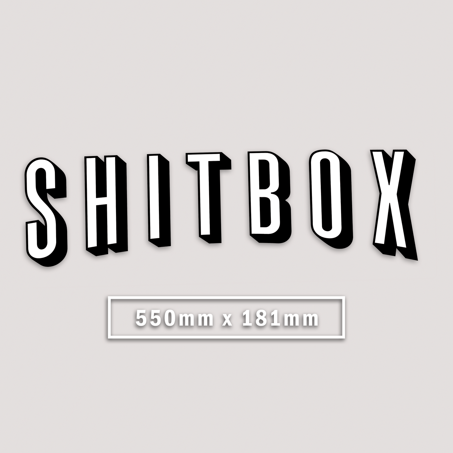SHITBOX ORIGINAL WINDOW BANNER STICKER