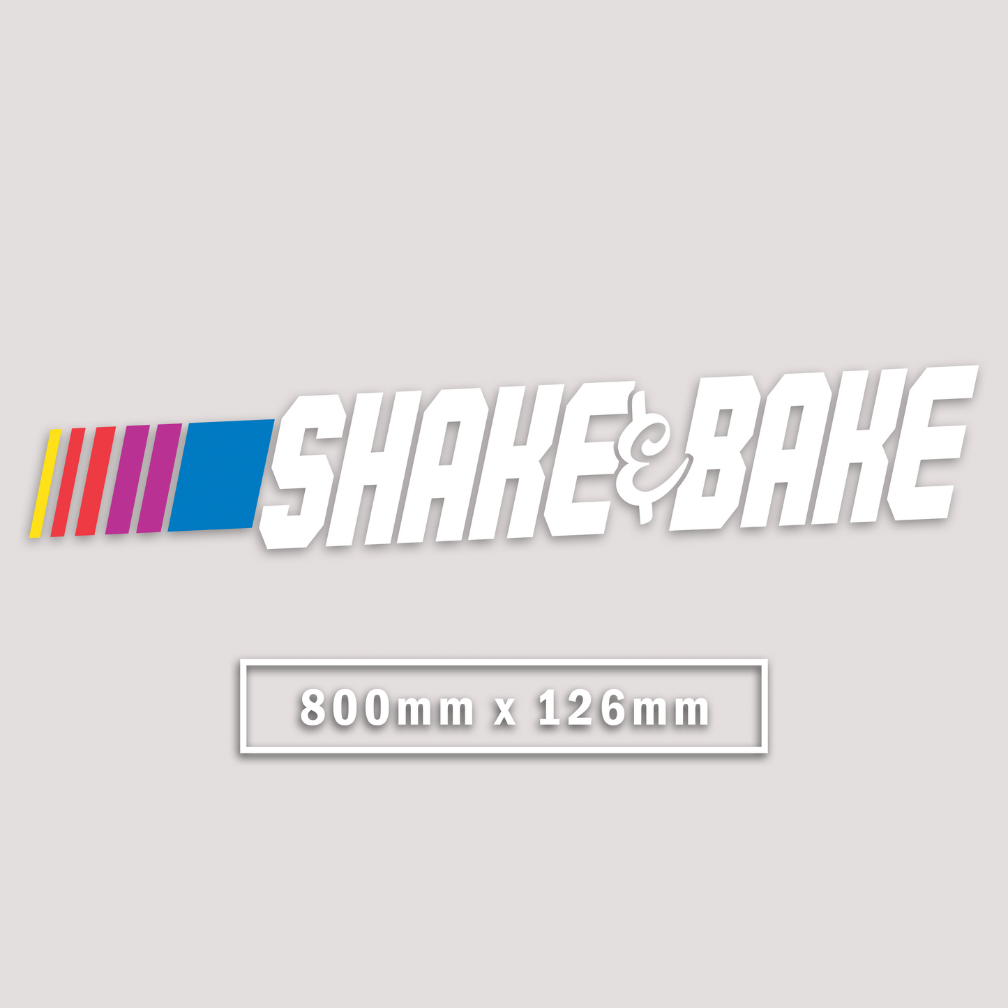 SHAKE & BAKE WINDOW BANNER STICKER