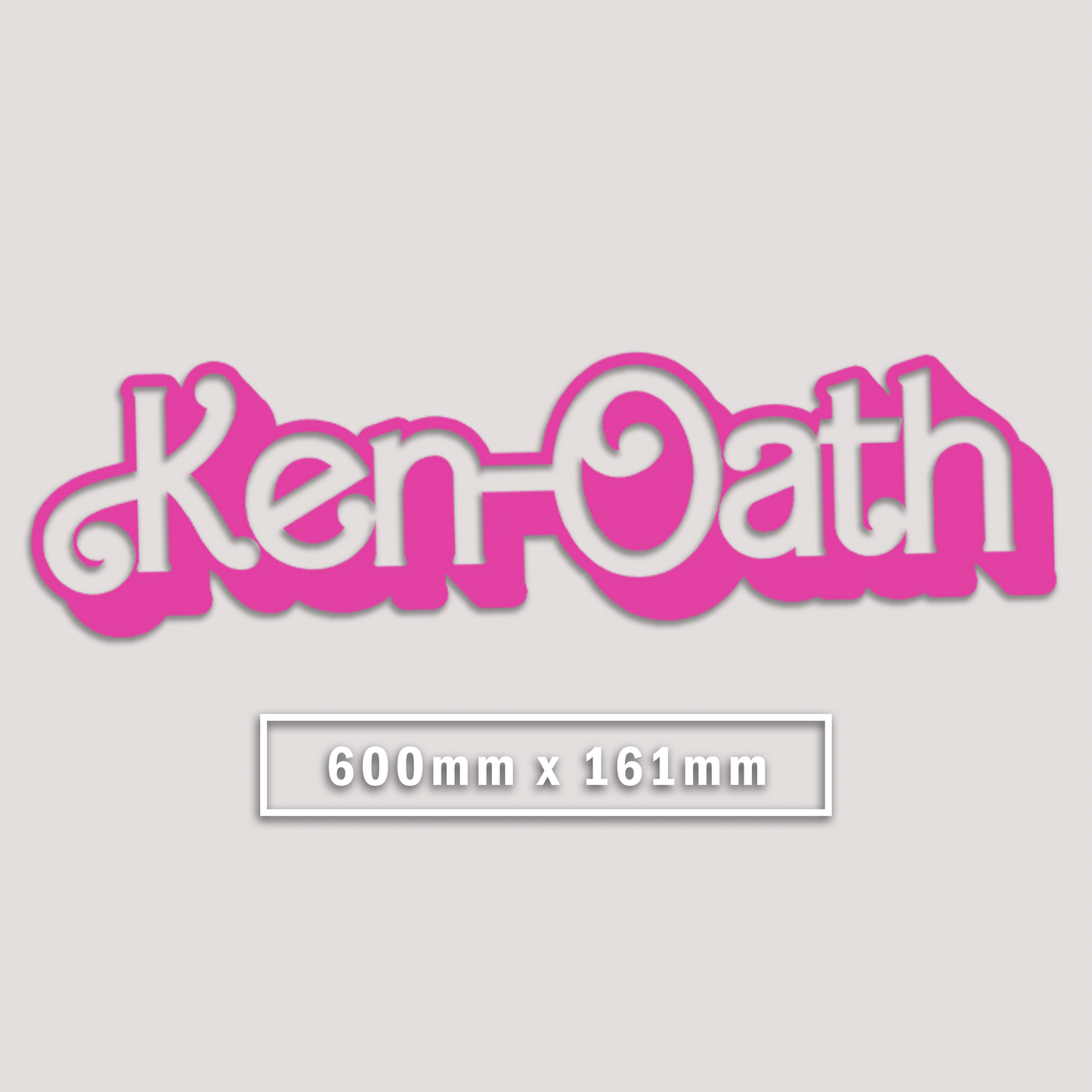 KEN OATH BARBIE WINDOW BANNER STICKER