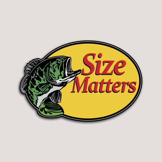 SIZE MATTERS FISHING STICKER