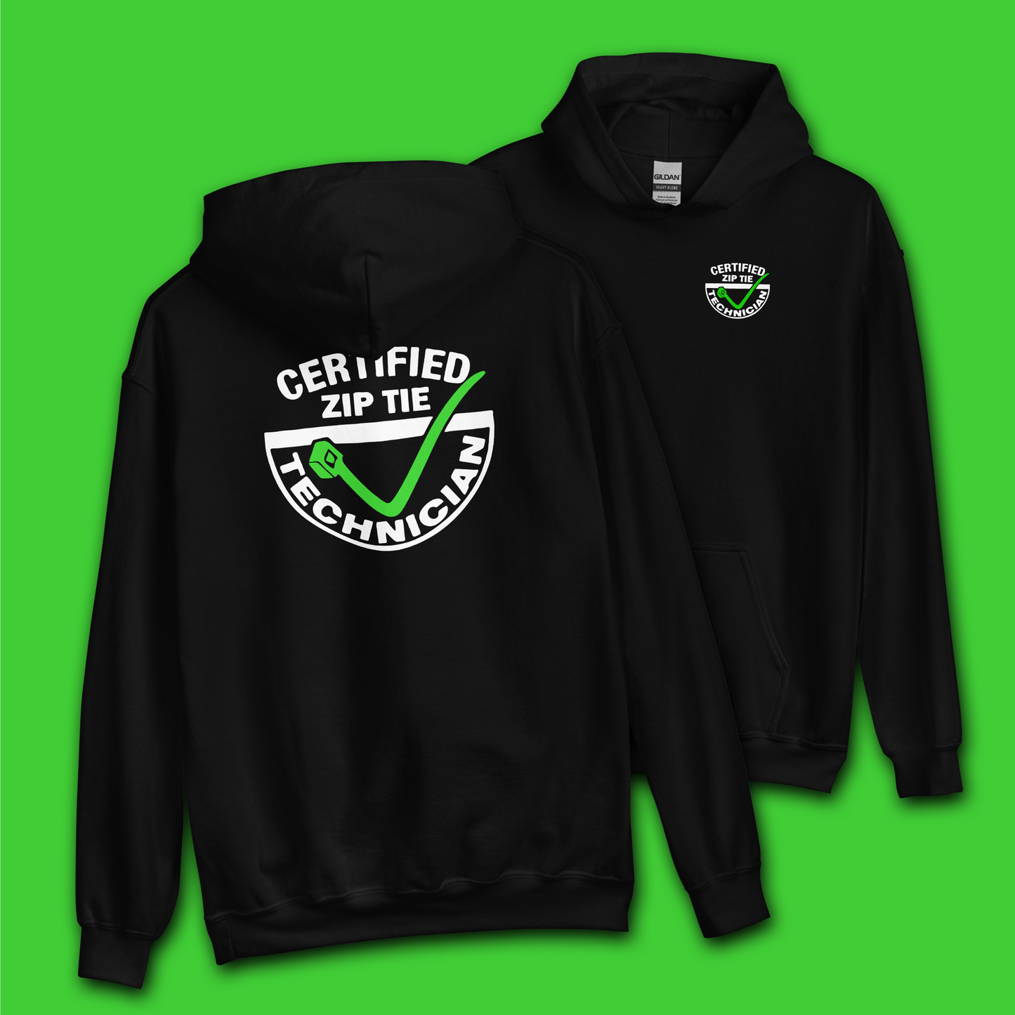 CERTIFIED ZIP TIE TECHNICIAN HOODIE