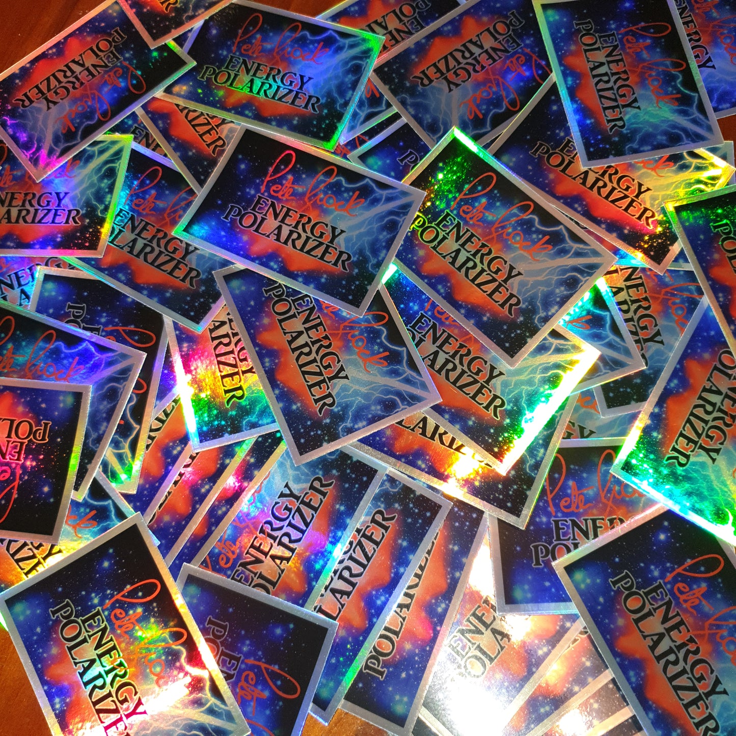 HOLOGRAPHIC PETER BROCK ENERGY POLARIZER STICKER