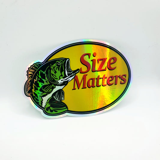 HOLOGRAPHIC SIZE MATTERS STICKER