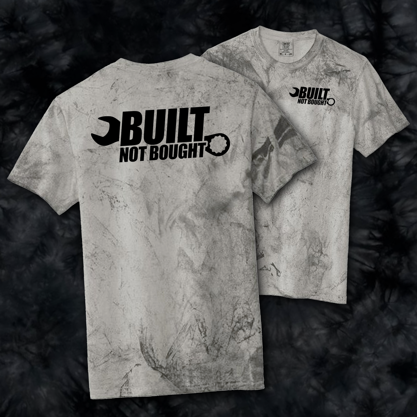 BUILT NOT BOUGHT TIE DYE T-SHIRT