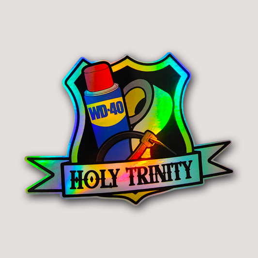 HOLOGRAPHIC HOLY TRINITY STICKER