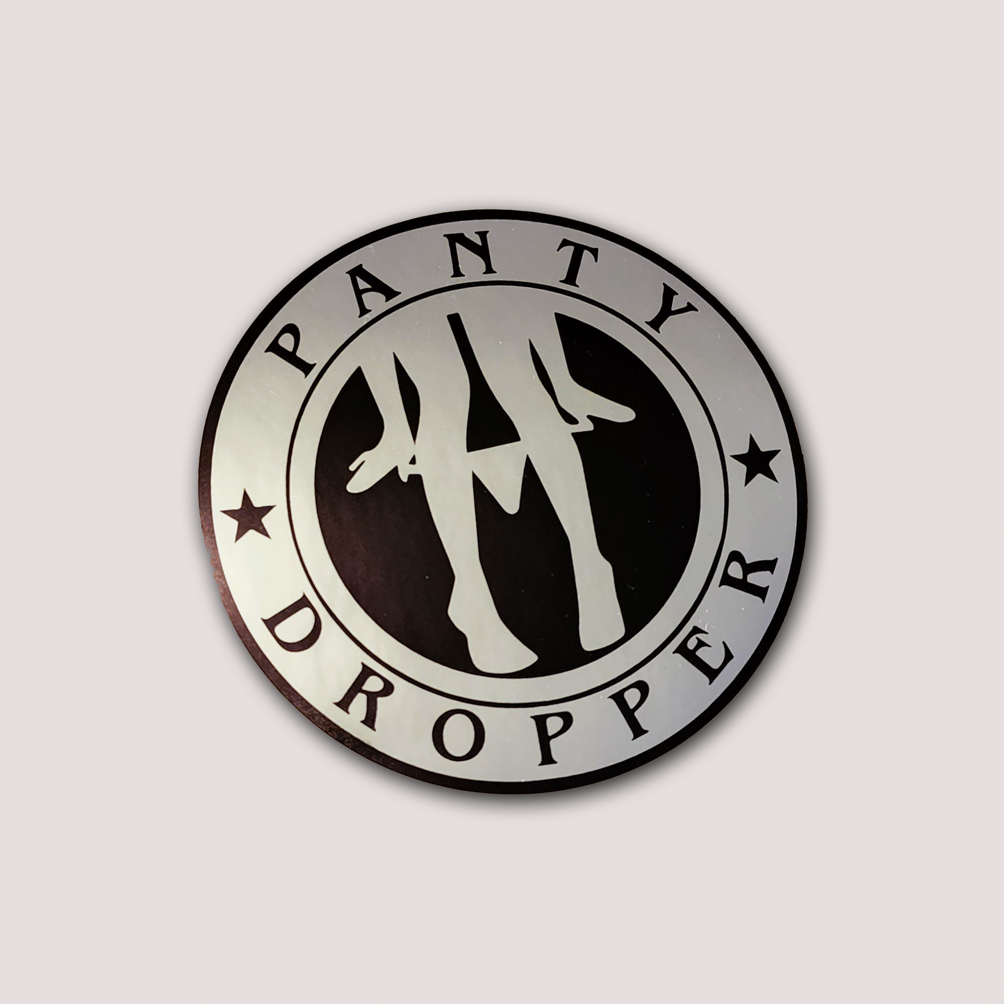 CHROME PANTY DROPPER STICKER