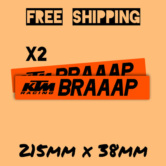 KTM BRAAAP MX SWINGARM STICKERS - DEVL Designs Australia