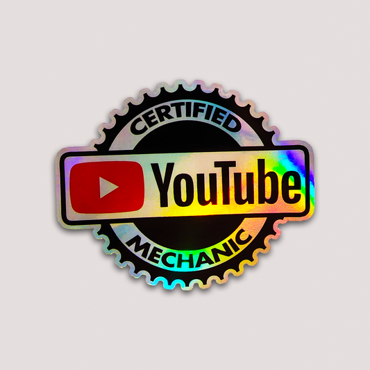 HOLOGRAPHIC CERTIFIED YOUTUBE MECHANIC STICKER