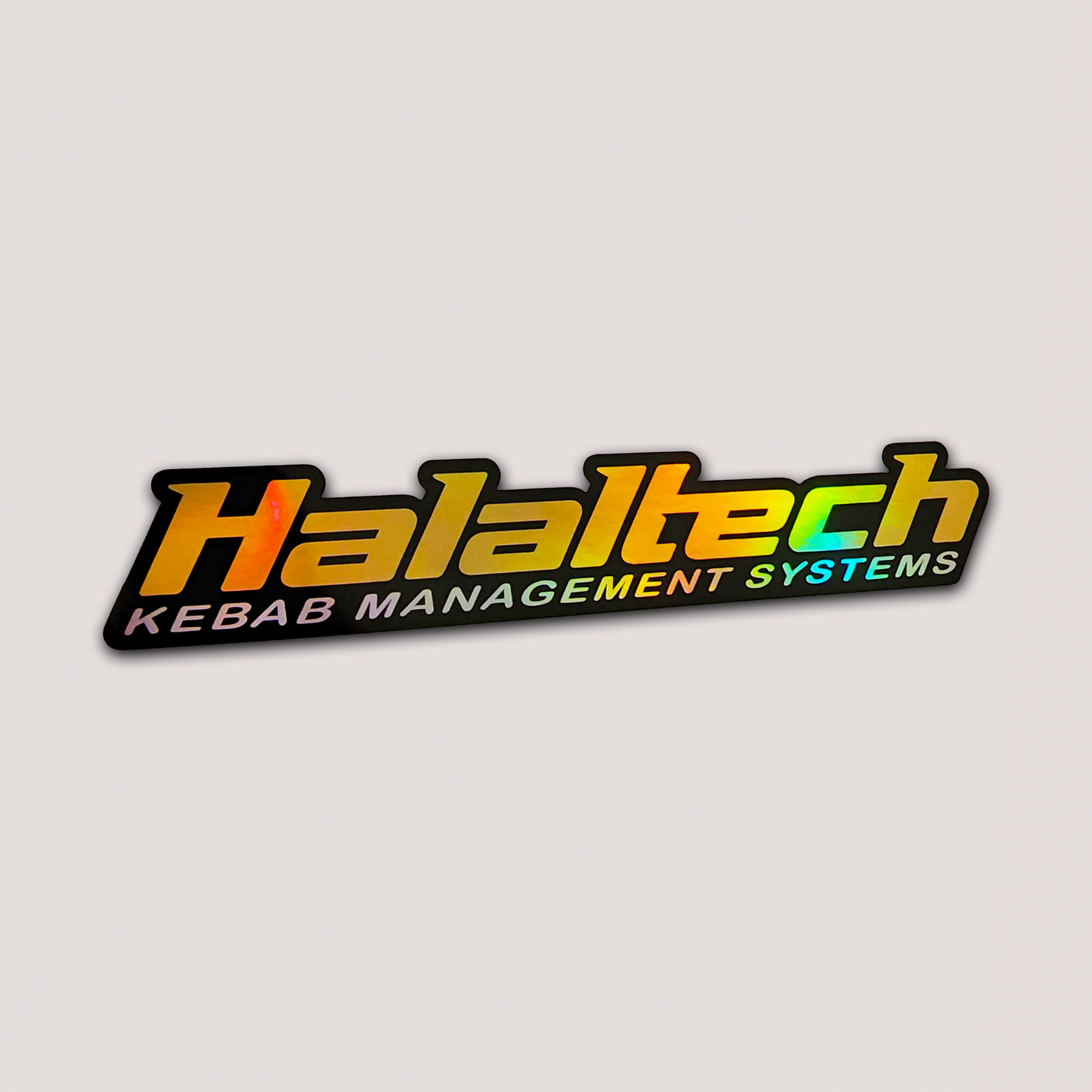 HOLOGRAPHIC HALALTECH KEBAB STICKER