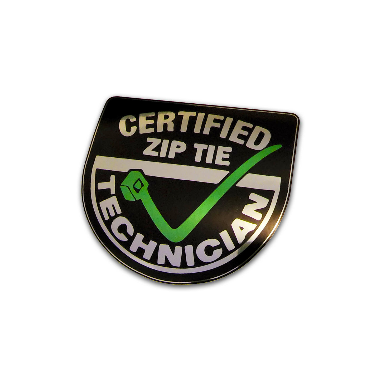 CHROME CERTIFIED ZIP TIE TRCHNICIAN STICKER
