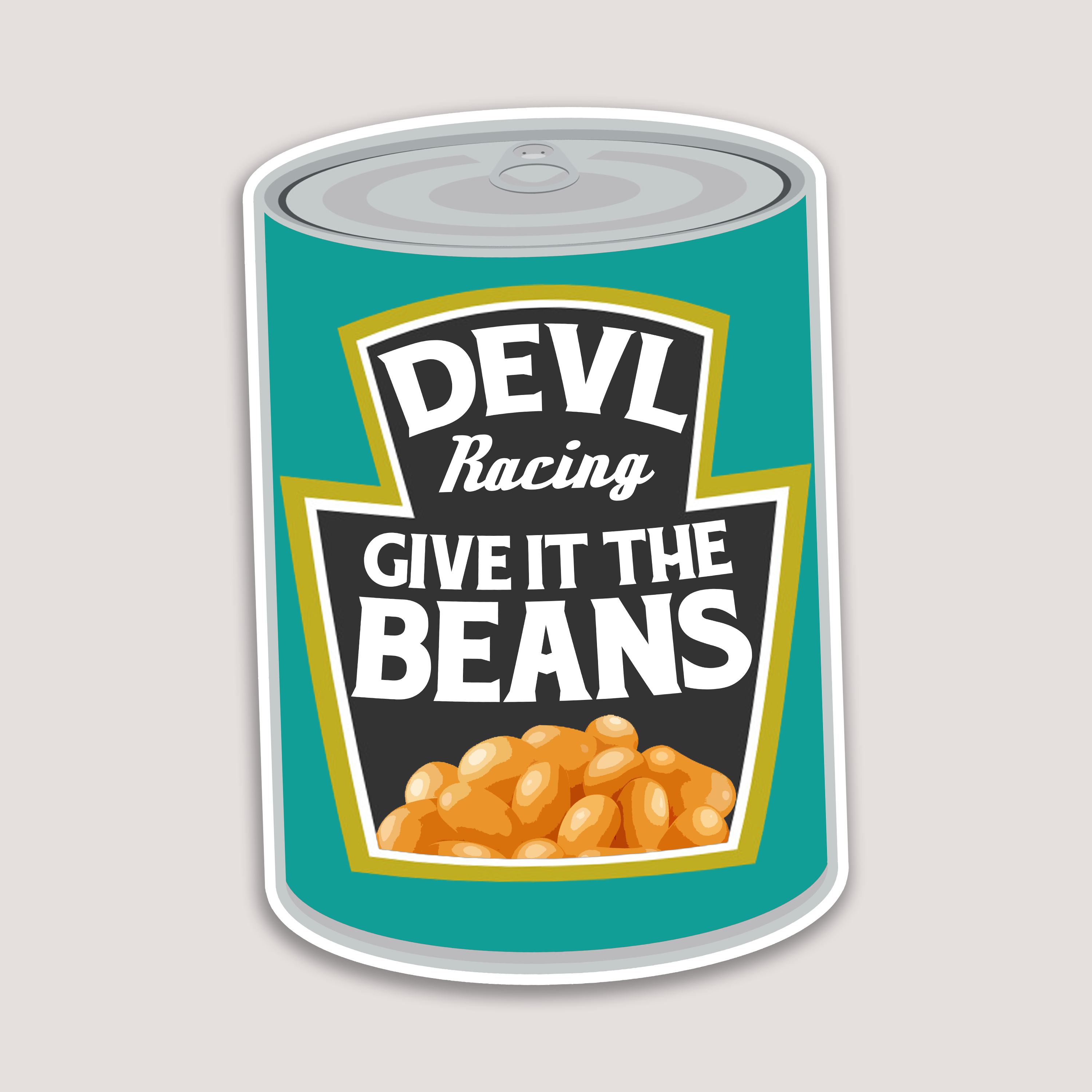 Beans Can Sticker GIVE IT THE BEANS STICKER – DEVL Designs Australia
