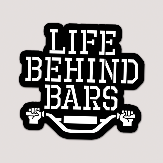 LIFE BEHIND BARS STICKER