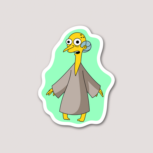 MR BURNS X FILES STICKER