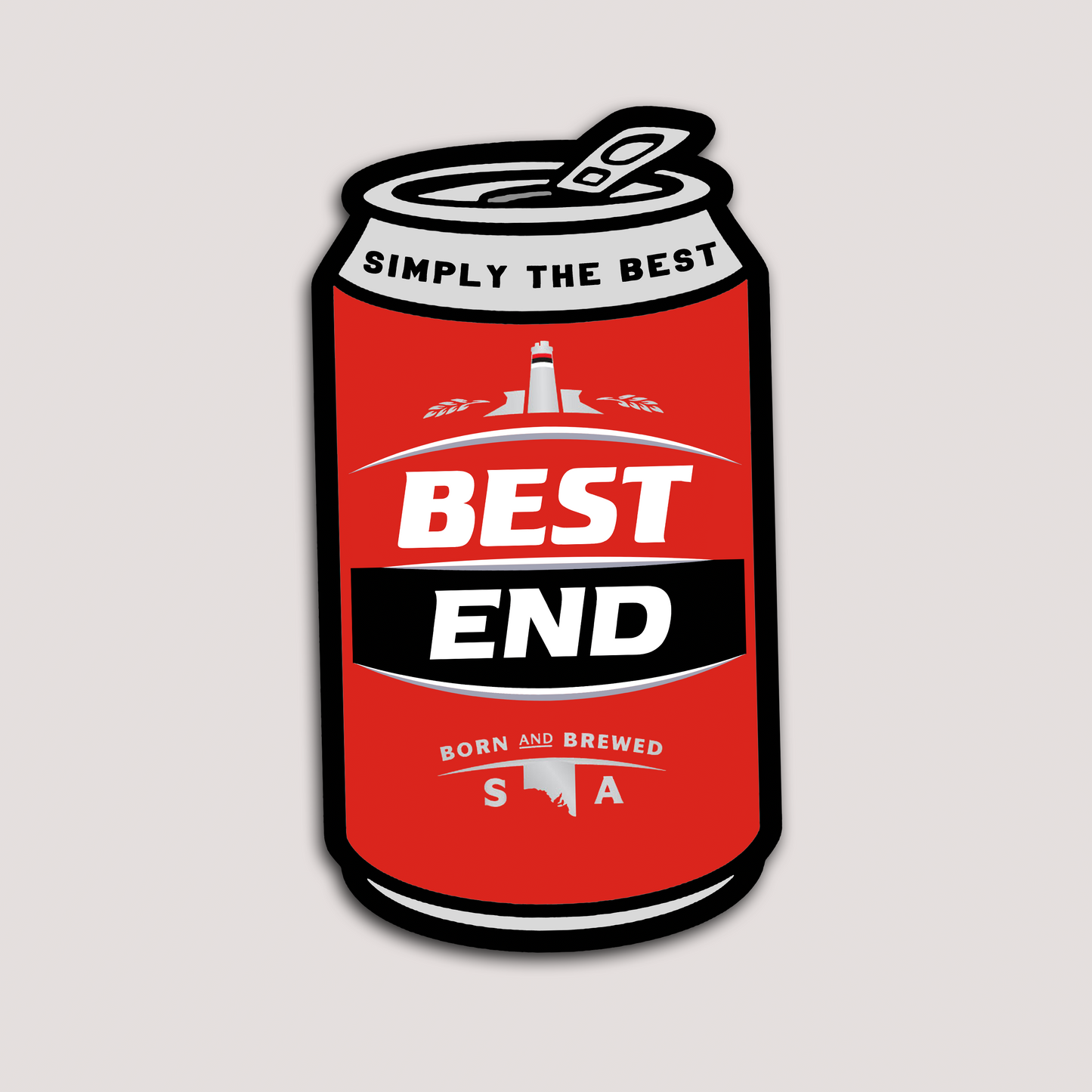 BEST END CAN STICKER