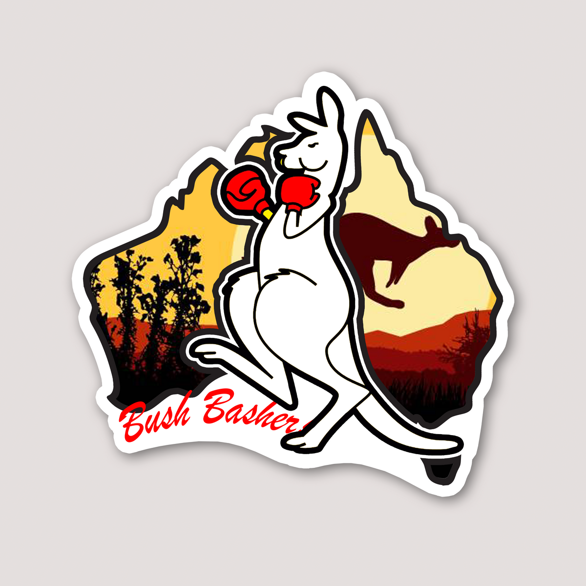 Bush Flying Sticker BUSH BASHER STICKER – DEVL Designs Australia
