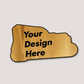 CUSTOM SHAPE GOLD CHROME STICKERS