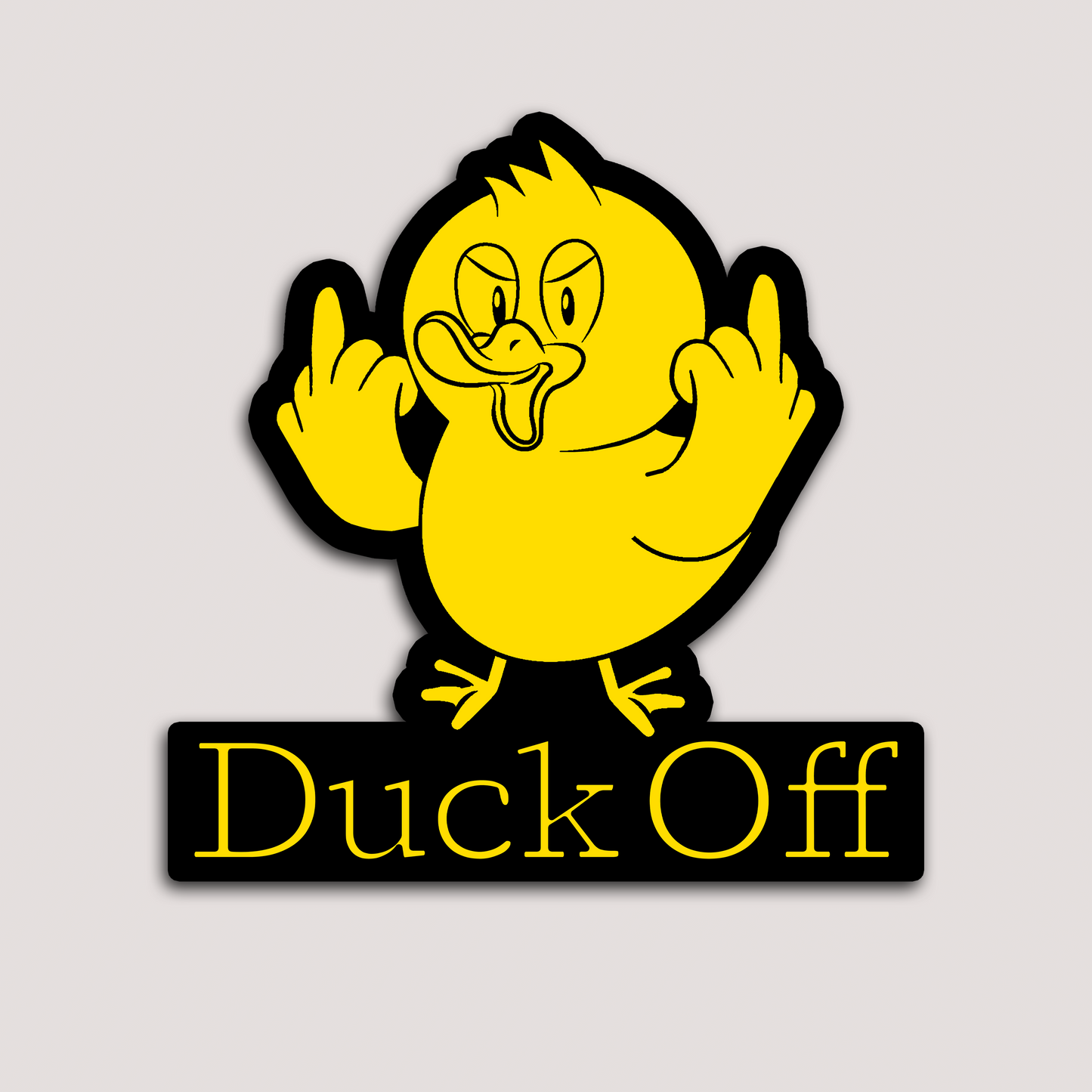 DUCK OFF STICKER