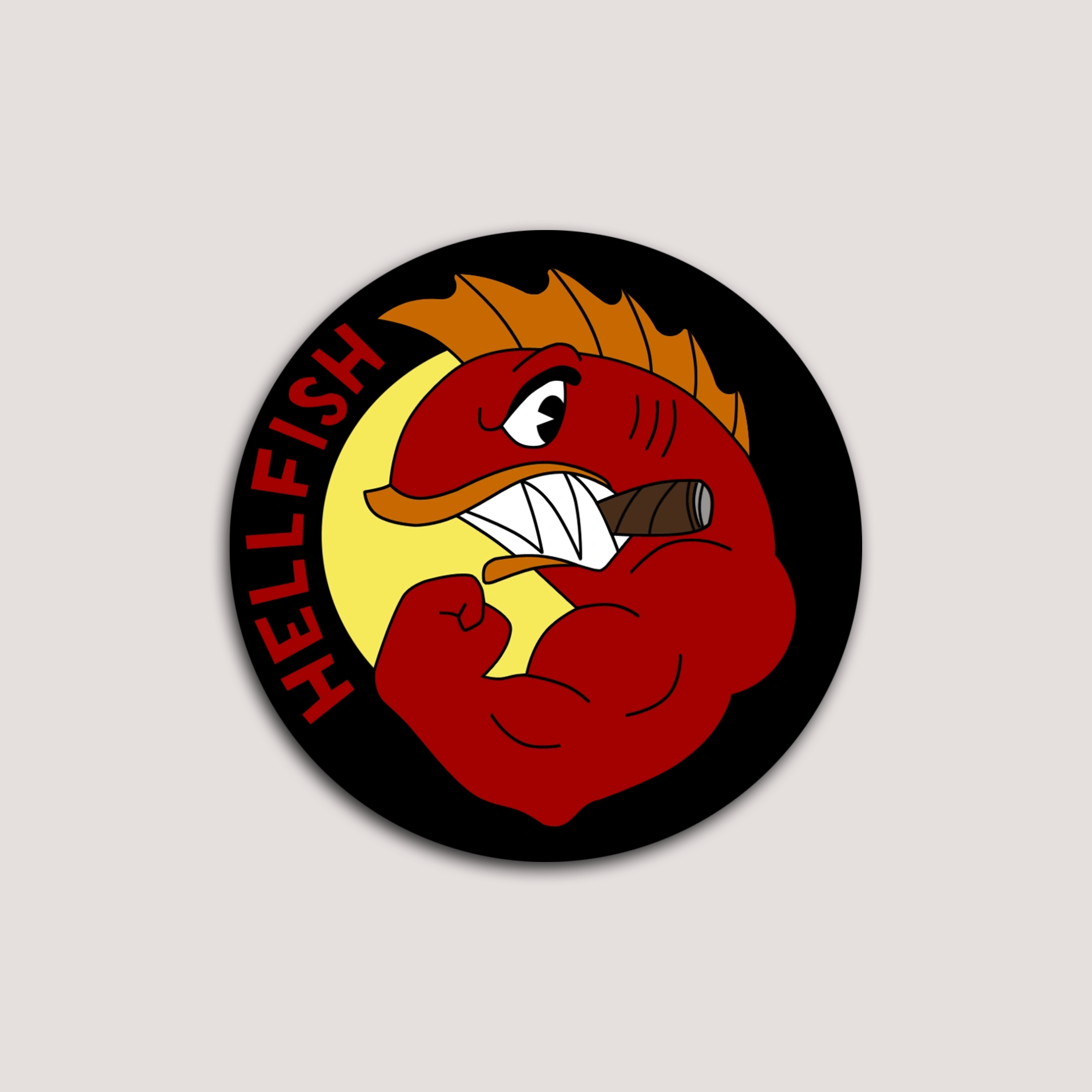 HELLFISH STICKER – DEVL Designs Australia