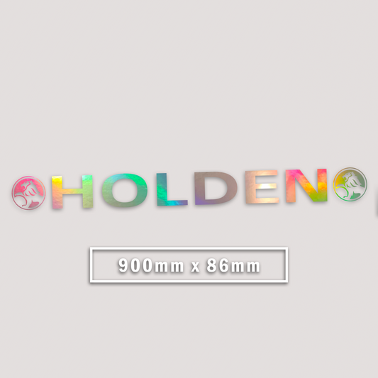 HOLOGRAPHIC HOLDEN WINDOW BANNER STICKER