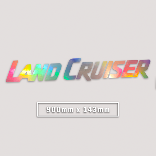 HOLOGRAPHIC LANDCRUISER WINDOW BANNER STICKER