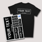 CUSTOM LICENSE PLATE T-SHIRT + STICKER SHEET BUNDLE