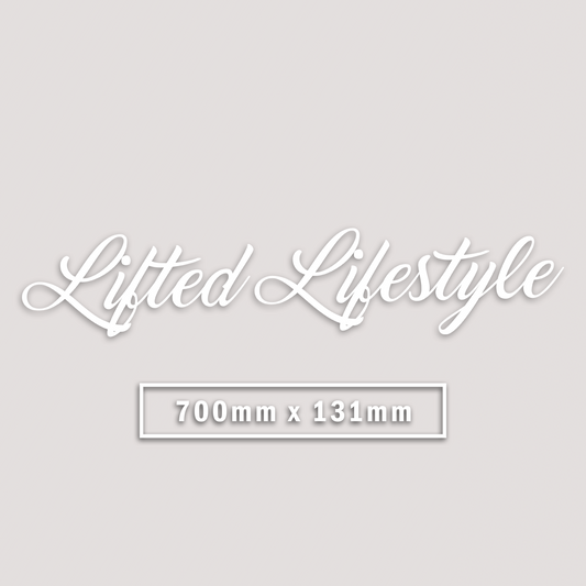 LIFTED LIFESTYLE CURSIVE WINDOW BANNER