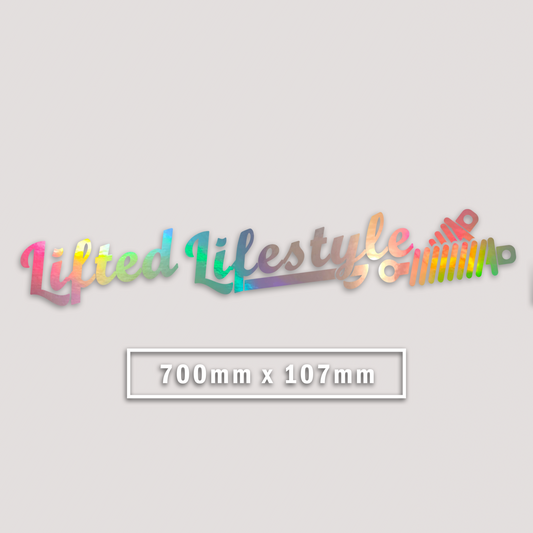 HOLOGRAPHIC LIFTED LIFESTYLE WINDOW BANNER STICKER