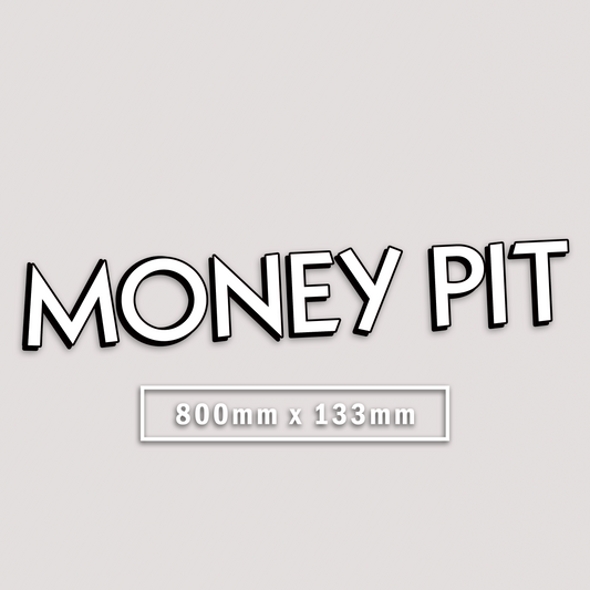 MONEY PIT WINDOW BANNER STICKER