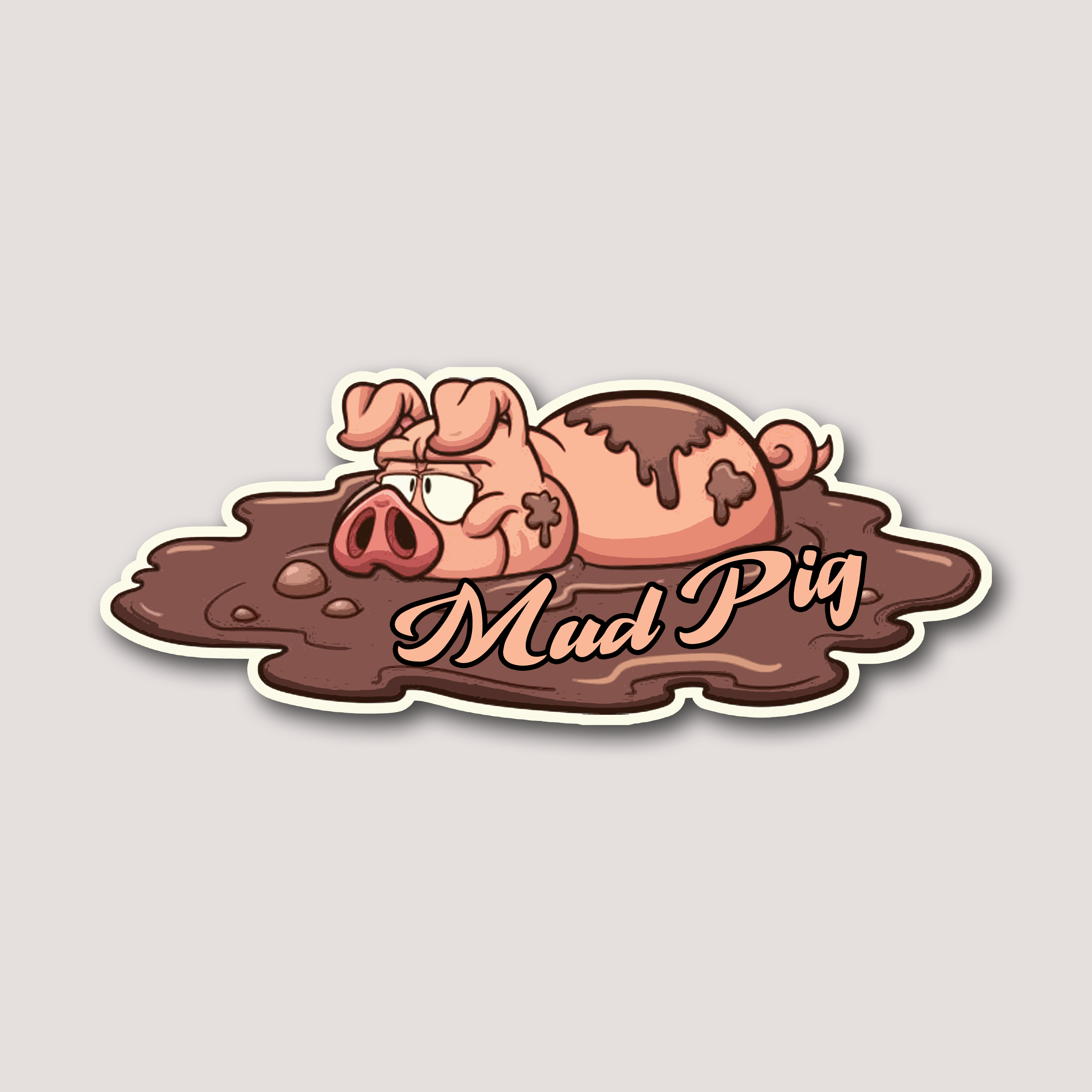 MUD PIG STICKER – DEVL Designs Australia