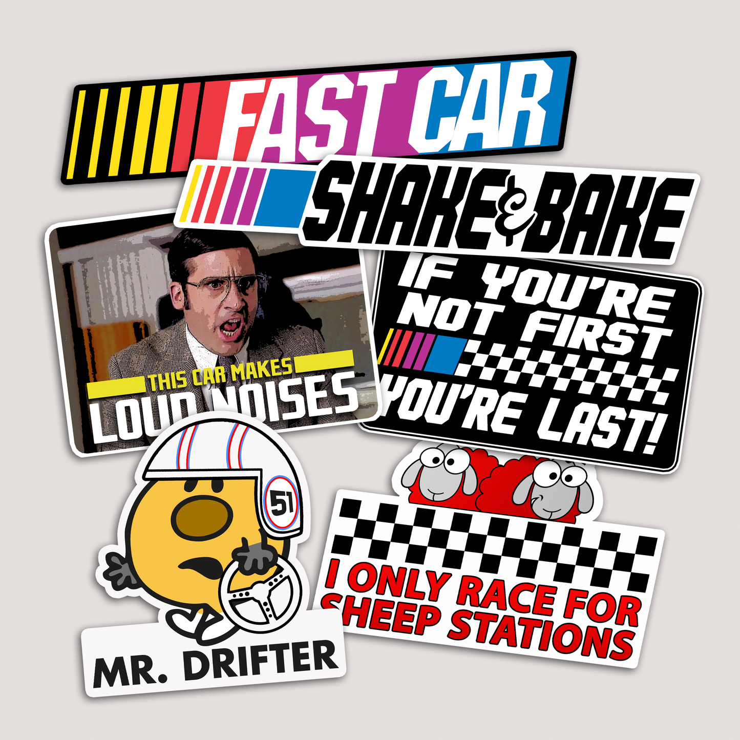 RACE CAR STICKER PACK