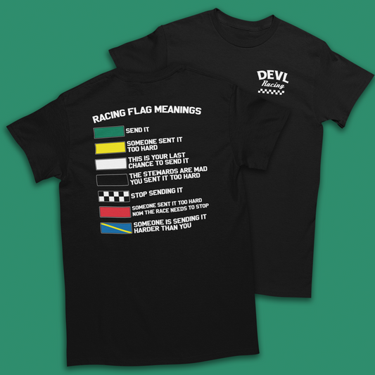 RACING FLAG DEFINITIONS T-SHIRT BLACK