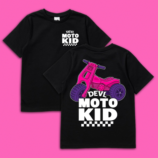DEVL MOTO KID PINK KIDS T-SHIRT