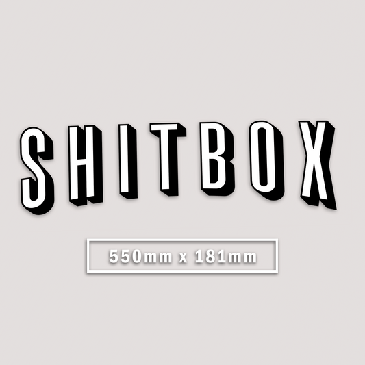SHITBOX ORIGINAL WINDOW BANNER STICKER