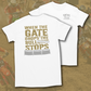 WHEN THE GATE DROPS THE BS STOPS T-SHIRT