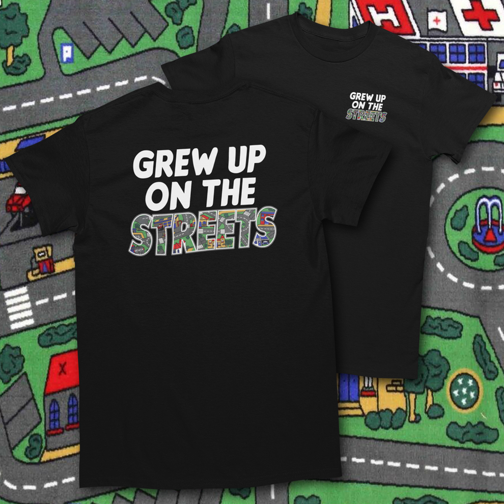 GREW UP ON THE STREETS YOUTH T-SHIRT
