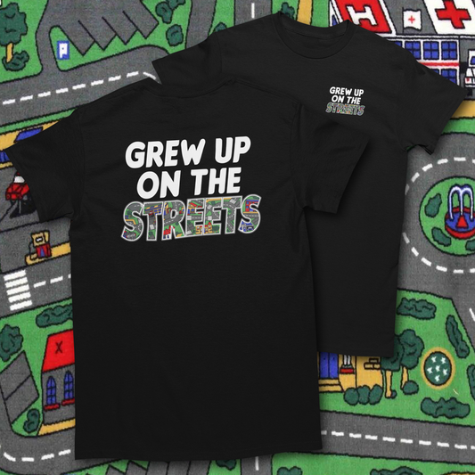 GREW UP ON THE STREETS YOUTH T-SHIRT