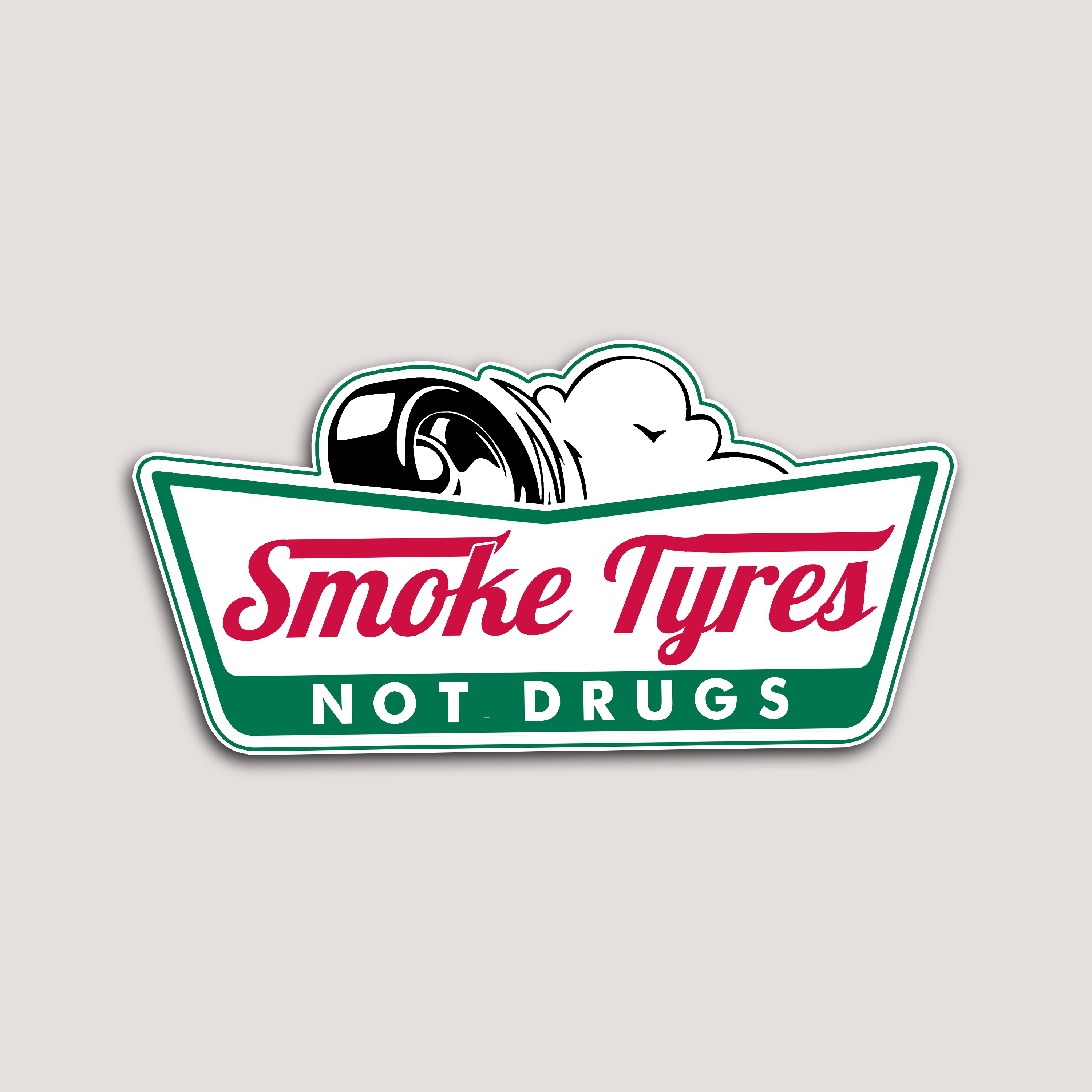 SMOKE TYRES STICKER – DEVL Designs Australia