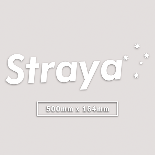 STRAYA WINDOW BANNER STICKER