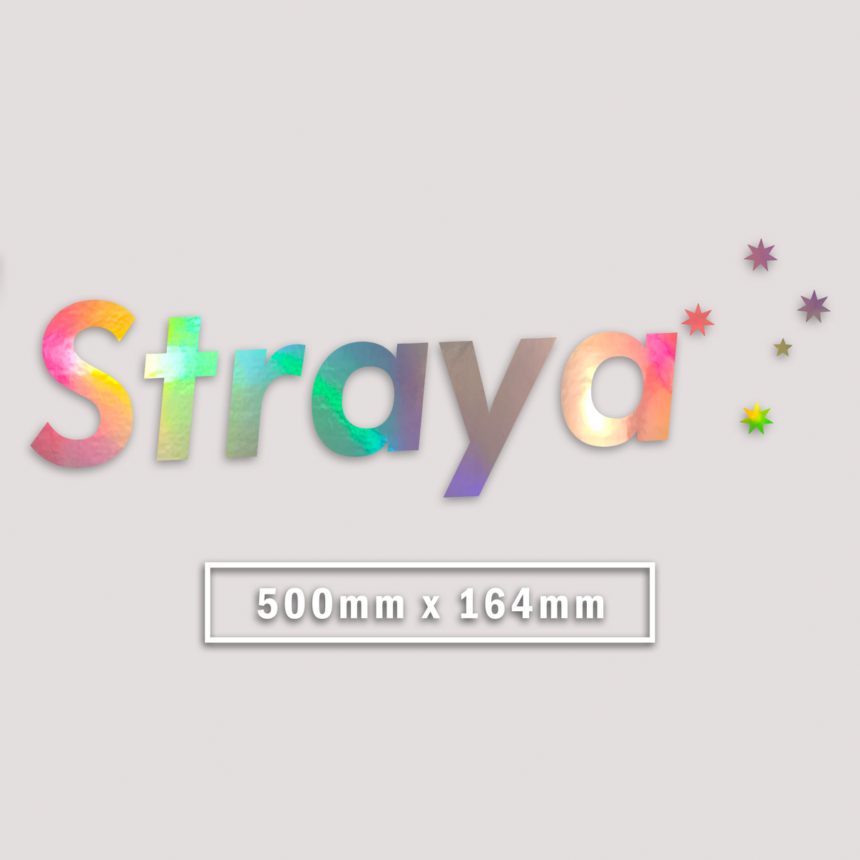 HOLOGRAPHIC STRAYA WINDOW BANNER STICKER – DEVL Designs Australia
