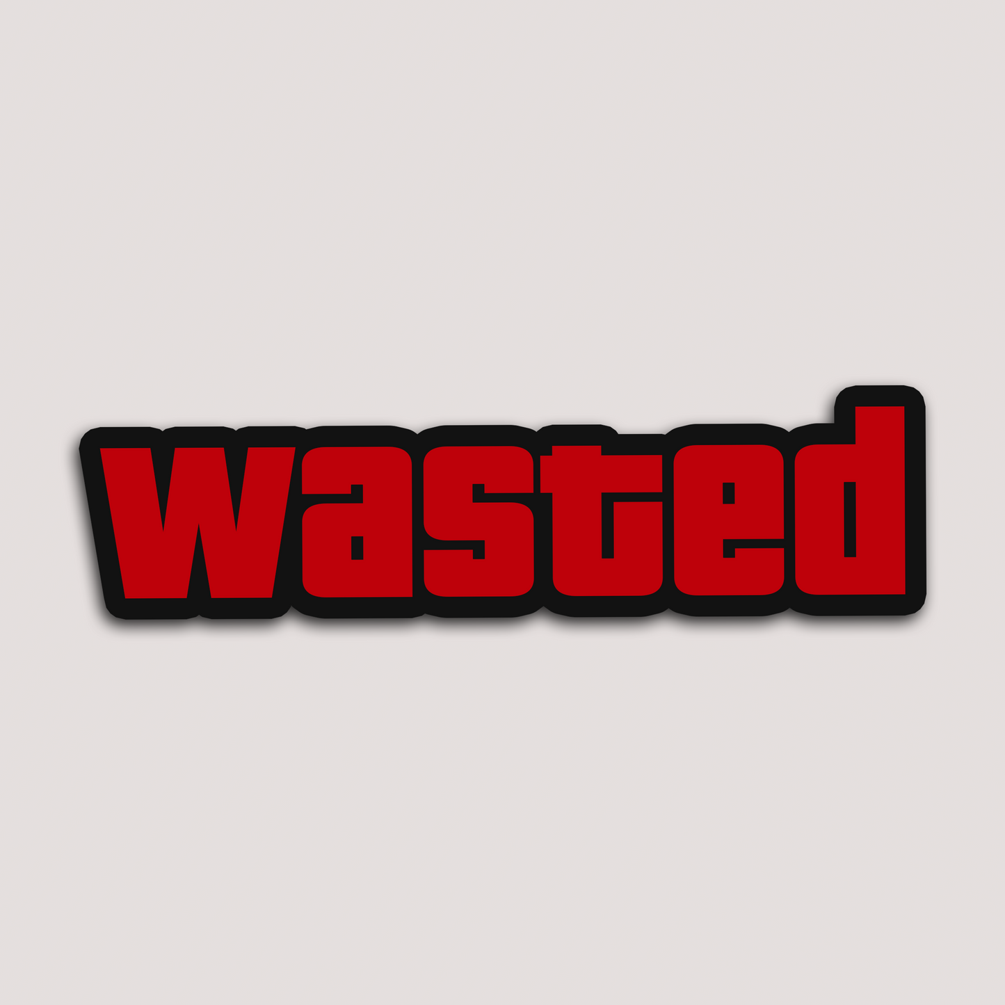 WASTED STICKER