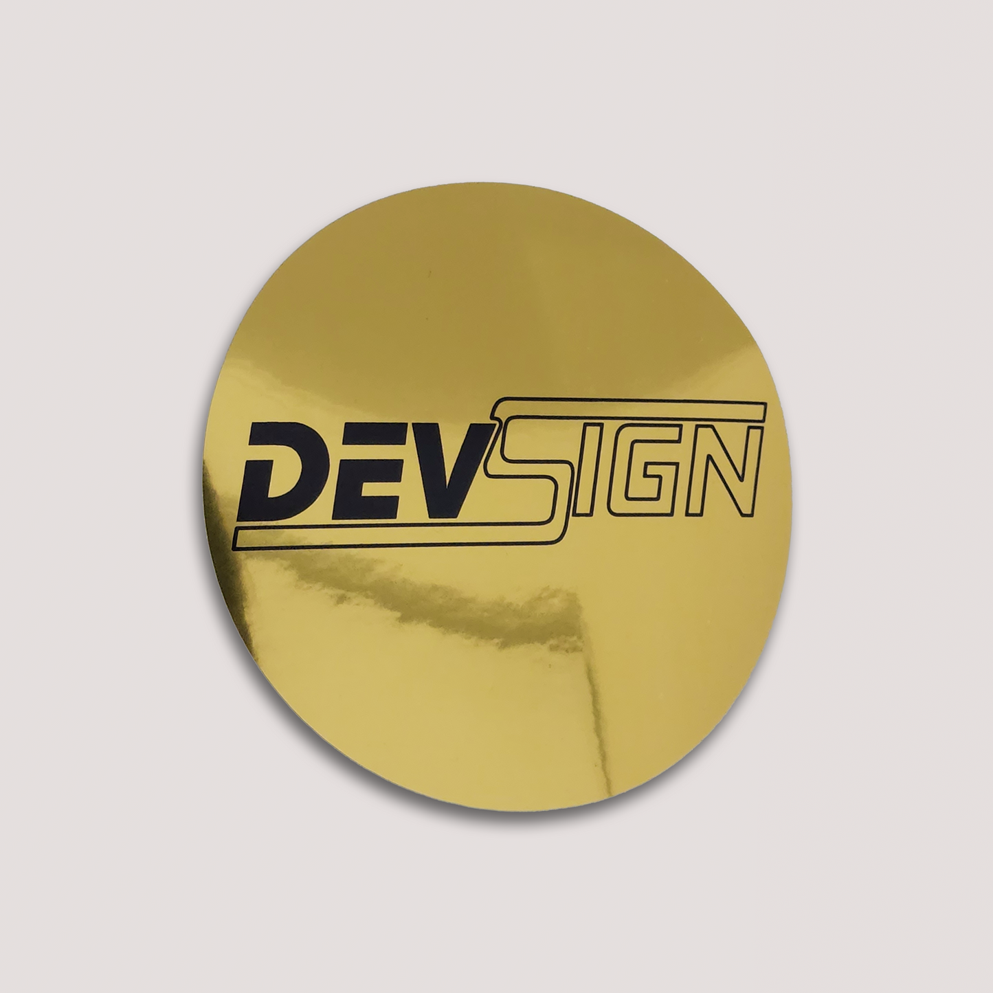 GOLD CHROME CIRCLE STICKERS